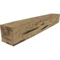 Ekena Millwork Hand Hewn Faux Wood Fireplace Mantel, NaturaL x 4"D x 84"W MANUHH04X04X84NG